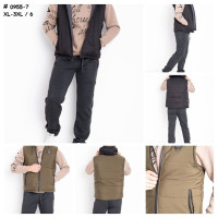0955-7 хаки мужская двухсторонняя жилетка ( 6 ед. размеры норма: XL. XL. 2XL. 2XL.3XL. 3XL)