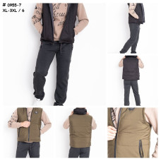 0955-7 хакі чоловіча двостороння жилетка ( 6 од. розміри норма: XL. XL. 2XL. 2XL.3XL. 3XL)