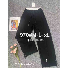 0970# чорні жіночі штани Fudeyan (трикотаж, 6 од., розміри напівбатал: 28-33) видача наступного дня