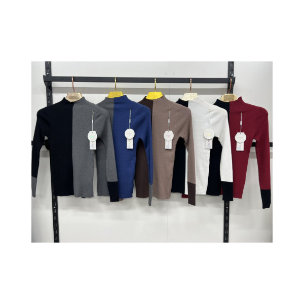 212005* мікс кольорів жіночий кашеміровий светр у рубчик (10 од., розміри норма: 46 універсальний) видача наступного дня