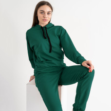 0530-75 ЗЕЛЕНИЙ спортивний костюм жіночий з турецької двонитки (3 од. розміри: 42.44.46) демісезон
