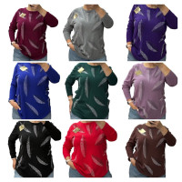 25221* мікс кольорів жіночий светр (бавовна-кашемір, 6 од., розміри батал: 52-60) видача наступного дня