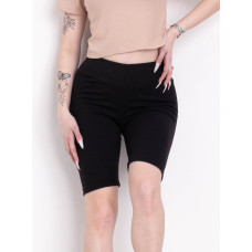 4511-1 чорні жіночі велосипедки (рубчик, 4 од. розміри норма: S. M. L. XL)