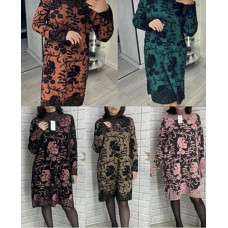 26287* мікс кольорів жіноча сукня альпаки+кашемір (6 од., розміри напівбатал: 48-52) видача наступного дня