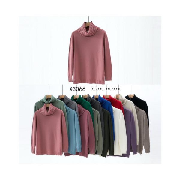 3066 мікс квітів жіночий светр (Kiss me, 5 од., розміри батал: XL-3XL)