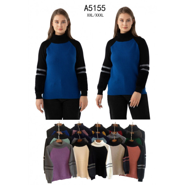 5155* мікс квітів жіночий светр (Kiss me, 10 од., розміри батал: 2XL-3XL) видача наступного дня