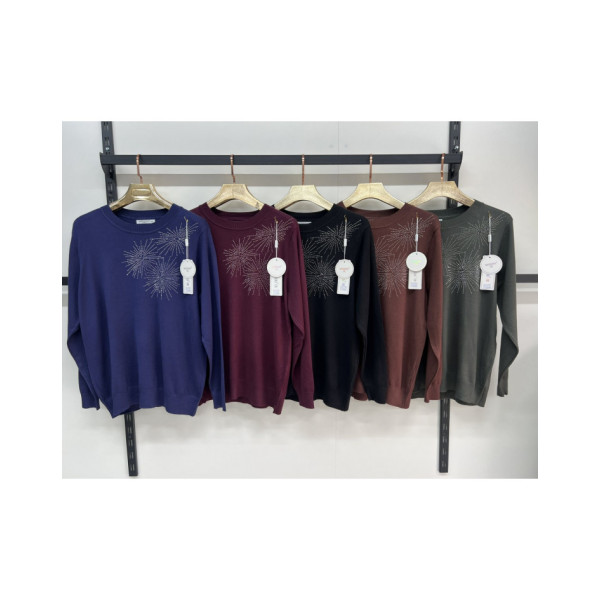 712702* мікс квітів жіночий кашеміровий светр (10 од., розміри напівбатал: 46-48 універсальний) видача наступного дня