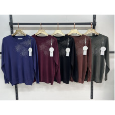 712702* мікс квітів жіночий кашеміровий светр (10 од., розміри напівбатал: 46-48 універсальний) видача наступного дня