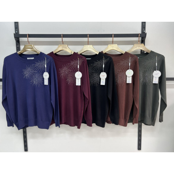 712702* мікс квітів жіночий кашеміровий светр (10 од., розміри напівбатал: 46-48 універсальний) видача наступного дня