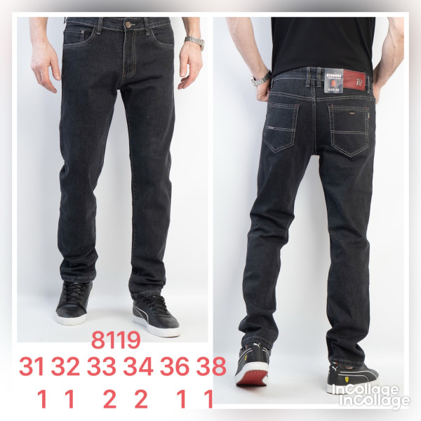 8119* темно сірі чоловічі джинси (RTROOSS, 8 од., розміри норма: 31-38) видача наступного дня