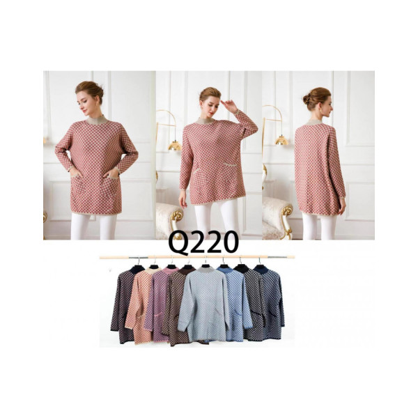 0220 мікс кольорів жіночий кардиган (Kiss me, 5 од., розміри батал: XL-3XL)