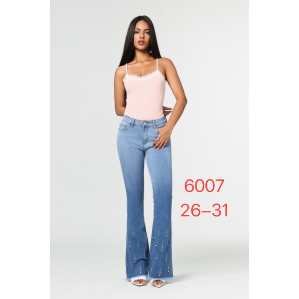 6007# блакитні жіночі стрейчові джинси New Jeans (6 од., розміри норма: 26-31) видача наступного дня