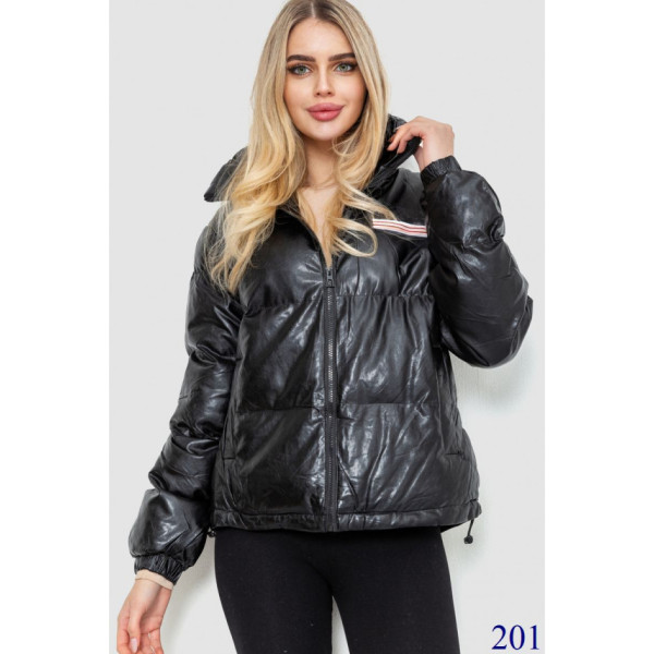 0201-11 * чёрная женская куртка, еврозима (5 ед, размеры норма: M-L-XL) выдача на следующий день