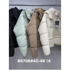 6706* вибір кольору жіноча куртка на синтепоні (4 од., розміри норма: 42-48) видача наступного дня