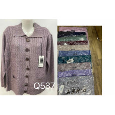 0537 * мікс кольорів жіночий кардиган (10 од., розміри батал: 54-56) видача наступного дня