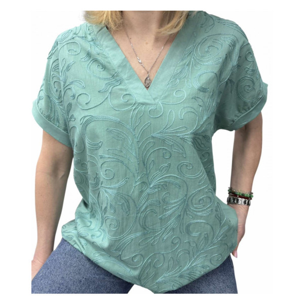 26003# вибір кольору жіноча футболка (прошва+коттон, 4 од., розміри напівбатал: 48-54) видача наступного дня