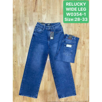 0354-1 сині жіночі джинси (RELUCKY, стрейчові, 6 од. розміри напівбатал: 28. 29. 30. 31. 32. 33) видача наступного дня