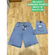 0013# блакитні жіночі джинсові шорти relucky (стрейч-коттон, 6 од., розміри батал: 31-38) видача наступного дня Relucky
