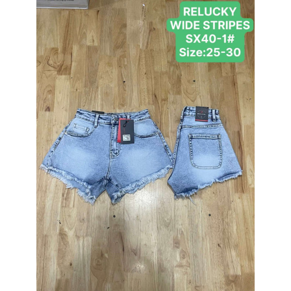 0040# голубые женские джинсовые шорты (Relucky, 6 ед, размеры норма: 25-30) выдача на следующий день Relucky