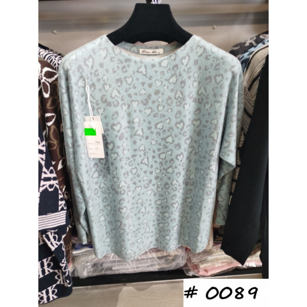 0089# микс цветов женский свитер (Kiss me, 10 ед, размеры полубатал: XL-3XL универсальный) выдача на следующий день Kiss me