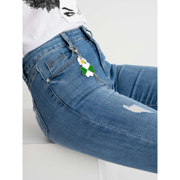 0647 New Jeans американка блакитна стрейчева (6 од. розміри: 25.26.27.28.29.30) New Jeans