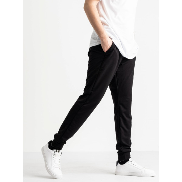 1621-11 / черные мужские спортивные штаны (двунитка, 1 ед. размеры норма: L) Спортивные штаны