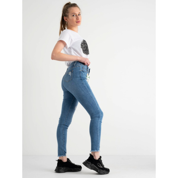 0647 New Jeans американка блакитна стрейчева (6 од. розміри: 25.26.27.28.29.30) New Jeans