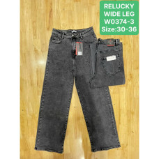 0374-33 / серые женские джинсы (RELUCKY, стрейчевые, 3 ед. размеры батал: 30. 32. 32) Relucky