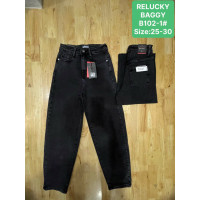 0102 # черные женские джинсы (Relucky, стрейч, 6 ед, размеры норма: 25-30) выдача на следующий день Relucky