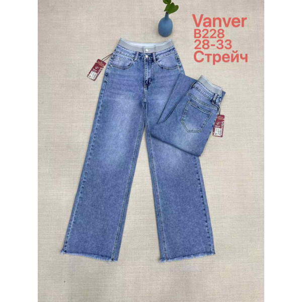 0228# блакитні жіночі джинси vanver (стрейч коттон, 6 од., розміри напівбатал: 28-33) видача наступного дня Vanver