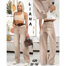 0629# коричневые женские джинсы (Liana, стрейч коттон, 6 ед, размеры норма: 25-30) выдача на следующий день Liana