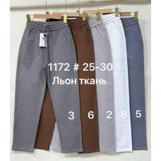 1172 # выбор цвета женские брюки (Fudeyan, лен, 6 ед, размеры норма: 25-30) выдача на следующий день FUDEYAN