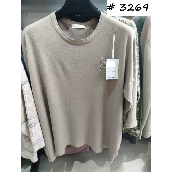 3269# микс цветов женский свитер (Kiss me, 10 ед, размеры полубатал: XL-3XL универсальный) выдача на следующий день Kiss me