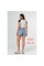 5044# голубые женские шорты-юбка (New Jeans, стрейч, 6 ед, размеры норма: 26-31) выдача на следующий день New Jeans