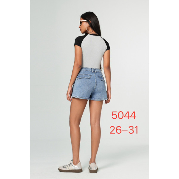 5044# голубые женские шорты-юбка (New Jeans, стрейч, 6 ед, размеры норма: 26-31) выдача на следующий день New Jeans