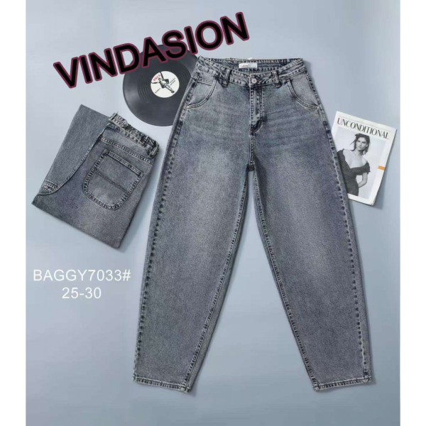 7033# серые женские джинсы (Vindasion, стрейч-коттон, 6 ед, размеры норма: 25-30) выдача на следующий день Vindasion