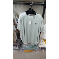 7095# микс цветов женская футболка (хлопок, 20 ед, размеры батал: 4XL/5XL универсальный) выдача на следующий день Kiss me
