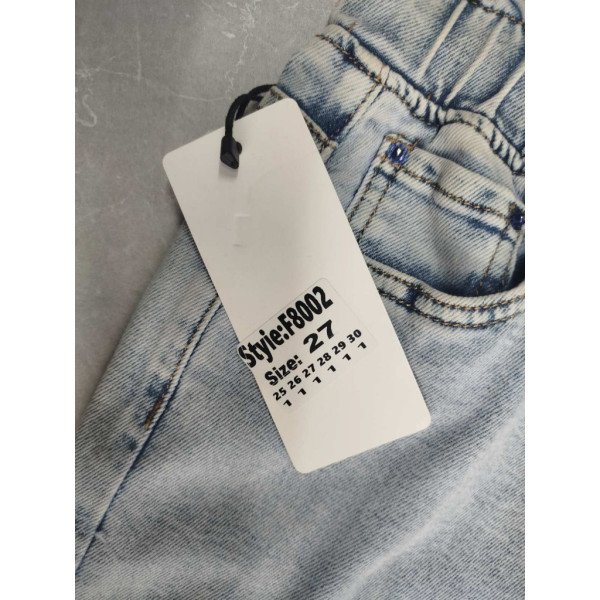 8002# блакитні жіночі джинси (стрейч-коттон, 6 од., розміри норма: 25-30) видача наступного дня Джинси
