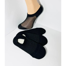 74022 черные женские носки следы (хлопок, 12 ед. универсальный размер: 36-41) Носки