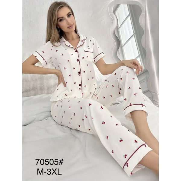 70506# выбор цвета женская пижама (рубчик, 5 ед, размеры полубатал: M-3XL) выдача на следующий день Пижама