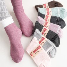 0705 микс расцветок женские термо носки (на меху, 12 ед. один универсальный размер: 36-41) Sdiya