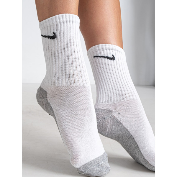 52931 белые женские носки (хлопок, 12 ед. размеры норма: 36-40) Носки