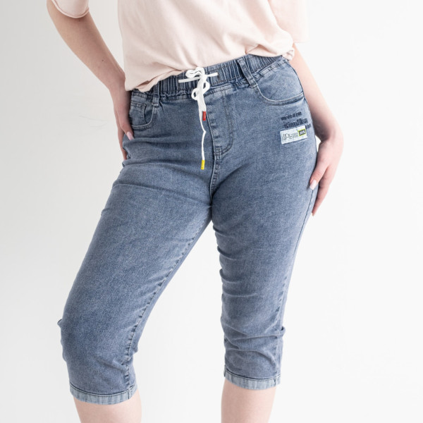 1911-1A5 / голубые женские джинсовые шорты (ЛАСТОЧКА, стрейчевые, 5 ед. размеры полубатал: XL. XL. 2XL. 3XL. 4XL) Шорты