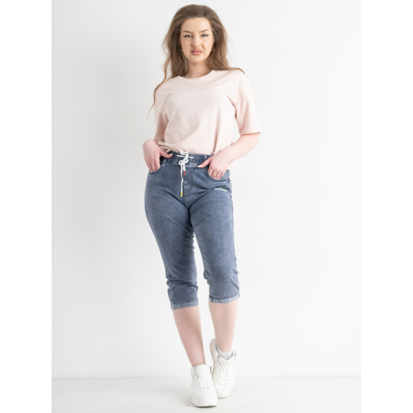 1911-1A5 / голубые женские джинсовые шорты (ЛАСТОЧКА, стрейчевые, 5 ед. размеры полубатал: XL. XL. 2XL. 3XL. 4XL) Шорты