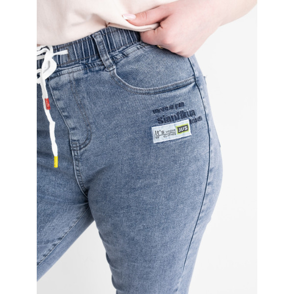 1911-1A5 / голубые женские джинсовые шорты (ЛАСТОЧКА, стрейчевые, 5 ед. размеры полубатал: XL. XL. 2XL. 3XL. 4XL) Шорты