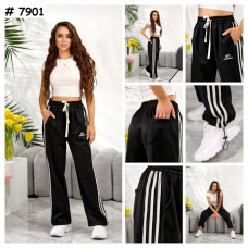 7901# черные женские спортивные штаны (6 ед, размеры полубатал: м, л, л, хл, хл) выдача на следующий день Спортивные штаны