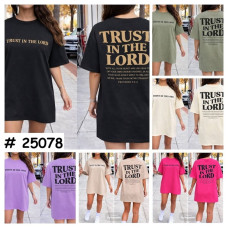 25078# микс цветов женская туника (95% коттон, 5% спандекс, 6 ед. размеры норма: S, M, L) выдача на следующий день Туника