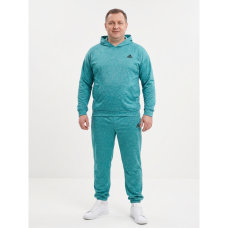 4972-7 зеленый мужской спортивный костюм (двунитка, с капюшоном, 5ед, размеры полубатал: 50, 52, 54, 56, 58) Спортивный костюм