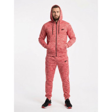 4961-5 красный мужской спортивный костюм (двухнитка, кофта на змейке, с капюшоном, 5ед, размеры норма: 46, 48, 50, 52, 54) Спортивный костюм