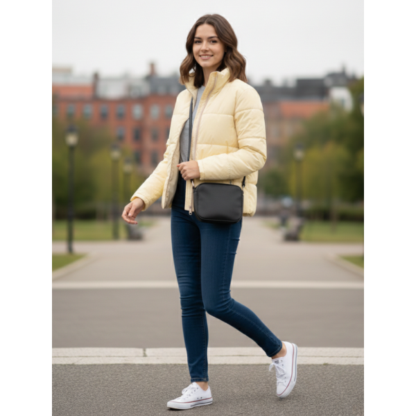 0415-80 светло-жёлтая женская куртка (5'TH AVENUE, синтепон, 4 ед. размеры норма: 42. 44. 46, 48) 5`th Avenue